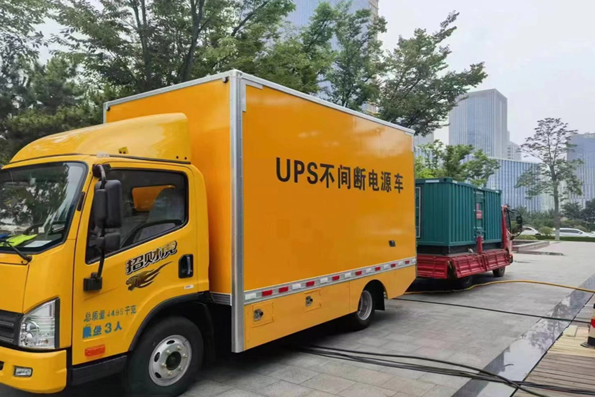 台山发电机租赁施工现场