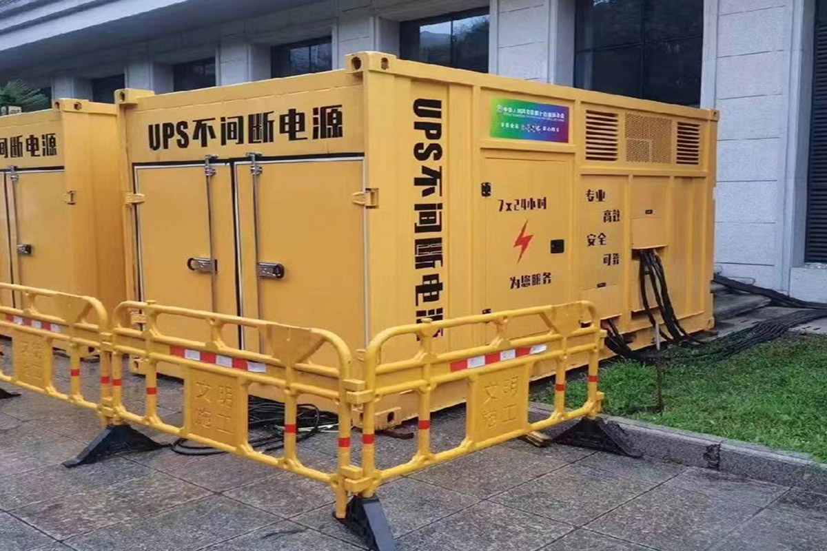台山发电机租赁施工现场